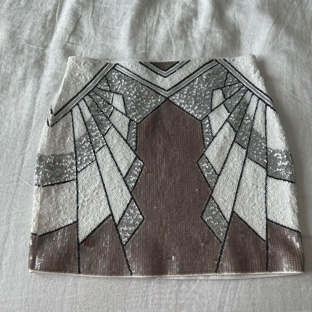 Express Sequin Mini Skirt size: M